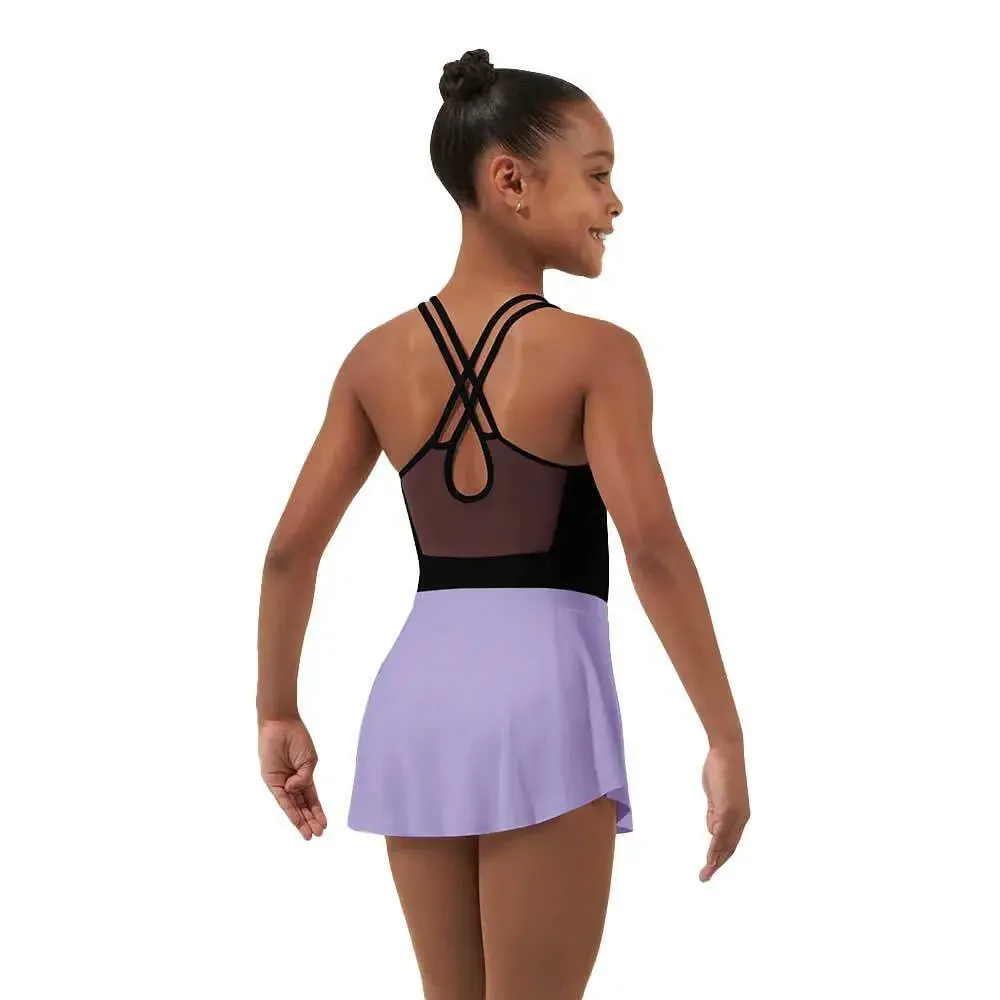 Pre-Owned Dance Skirt Bloch Girl's 8-10 lilac Floral Ballet Pointe